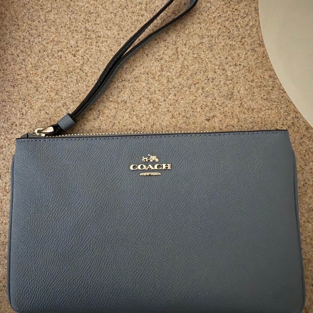Coach Blue Wristlet